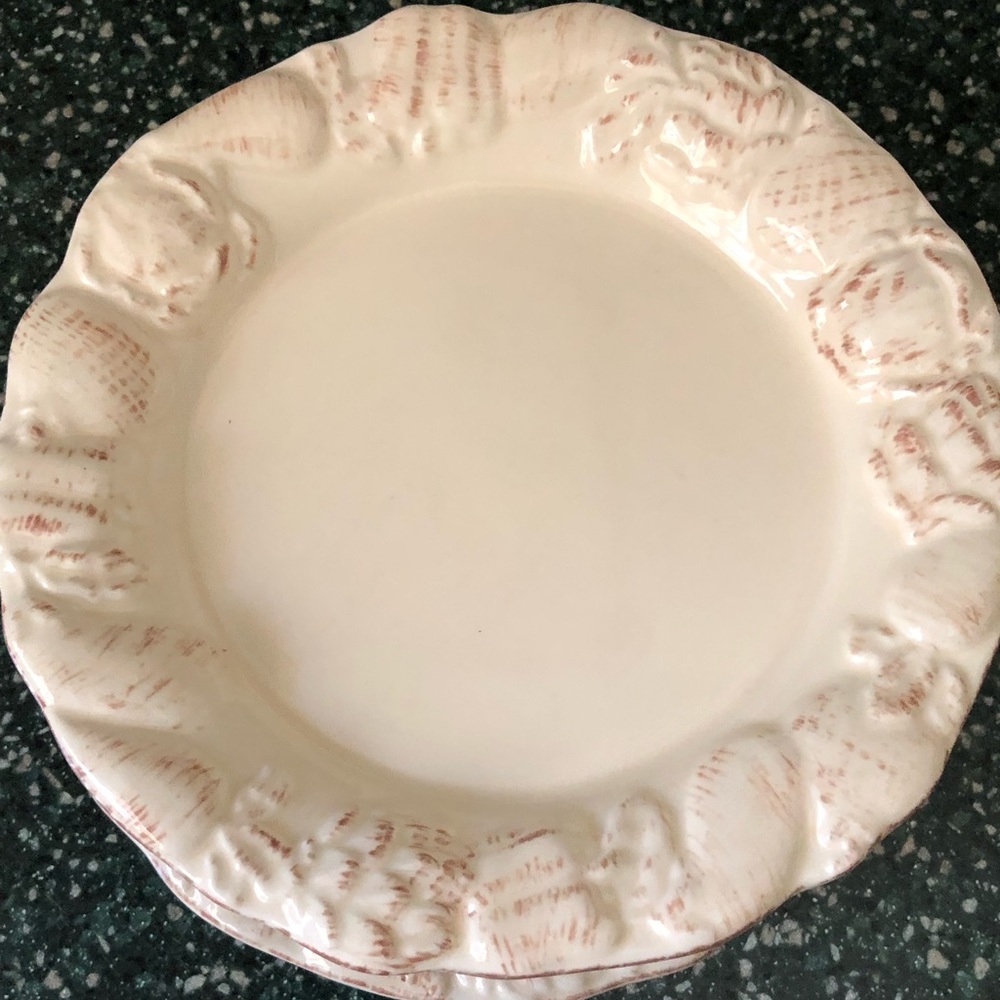 Harry & David Rustic Harvest Vegetable Appetizer Dessert Bread  Plates Set of 4